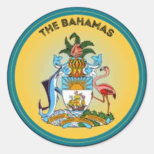Sticker Rond Emblème du patrimoine des Bahamas
