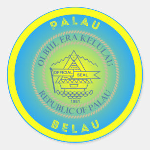 Sticker Rond Emblème du patrimoine des Palaos