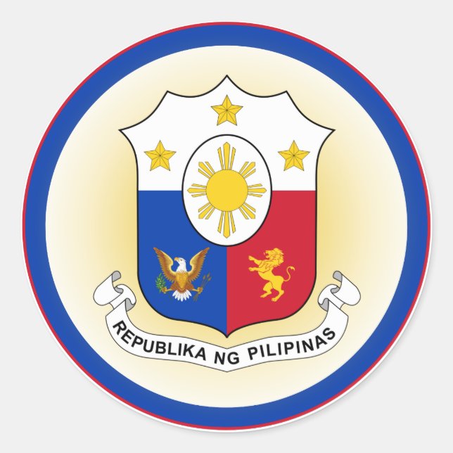 Sticker Rond Emblème du patrimoine des Philippines (Devant)