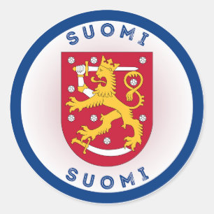 Sticker Rond Emblème du patrimoine finlandais
