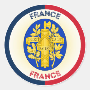 Sticker Rond Emblème du patrimoine français