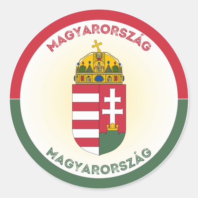 Sticker Rond Emblème du patrimoine hongrois (Devant)