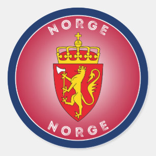 Sticker Rond Emblème du patrimoine norvégien