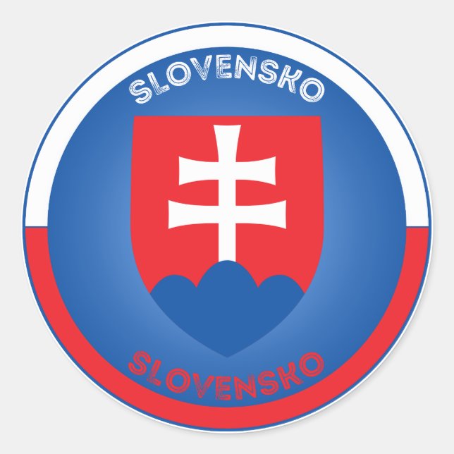 Sticker Rond Emblème du patrimoine slovaque (Devant)