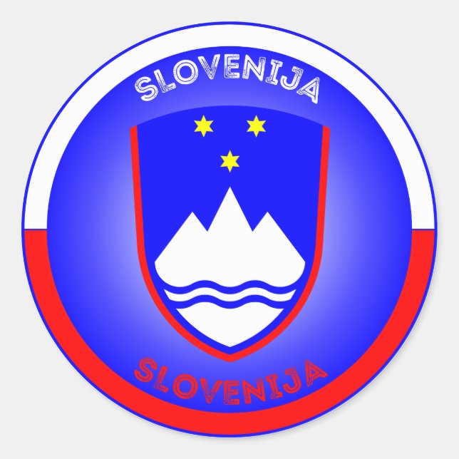 Sticker Rond Emblème du patrimoine slovène (Devant)