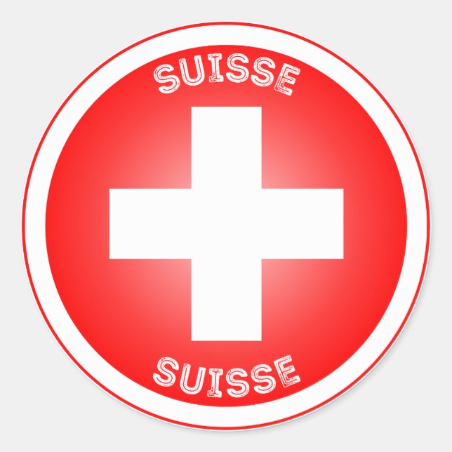 Sticker Rond Emblème du patrimoine suisse (Devant)