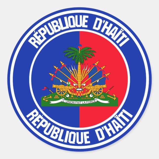 Sticker Rond Emblème du tour d'Haïti (Devant)