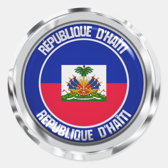 Sticker Rond Emblème du tour d'Haïti (Devant)