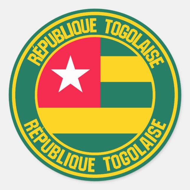 Sticker Rond Emblème du tour du Togo (Devant)