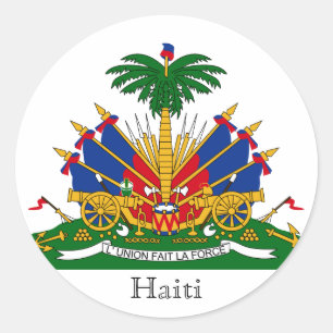 Sticker Rond emblème haïti