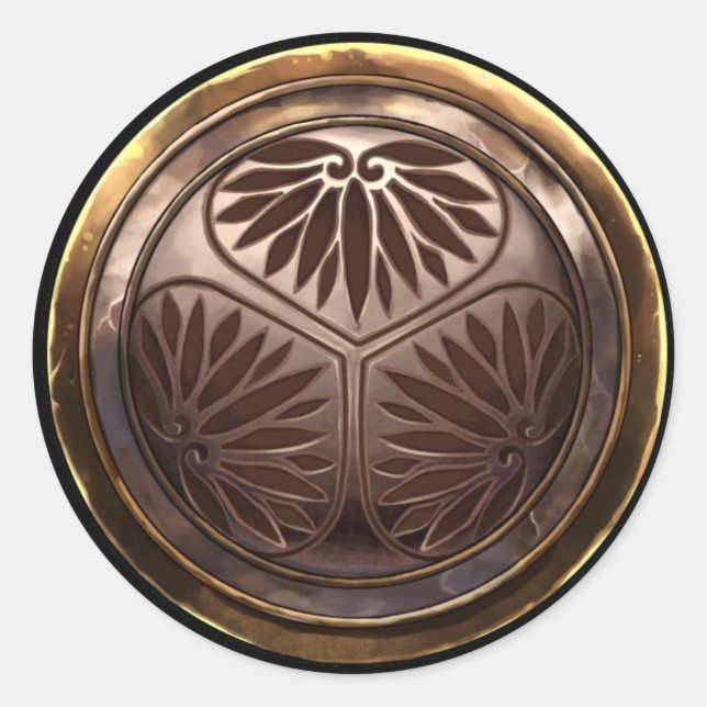 Sticker Rond Emblème japonais (Kamon) (Devant)