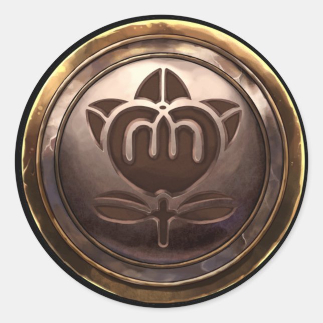 Sticker Rond Emblème japonais (Kamon) (Devant)