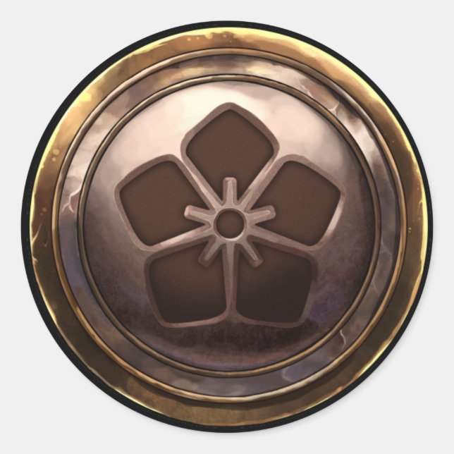 Sticker Rond Emblème japonais (Kamon) (Devant)