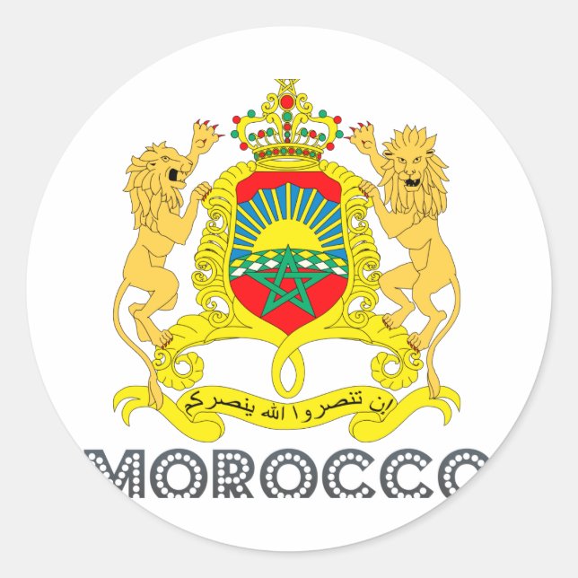 Sticker Rond Emblème marocain (Devant)