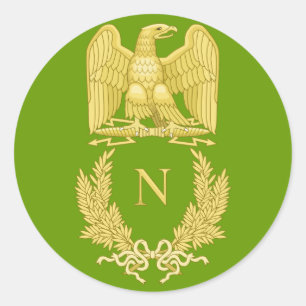 Sticker Rond Emblème Napoléon Ier d'aigle impérial sur autocoll