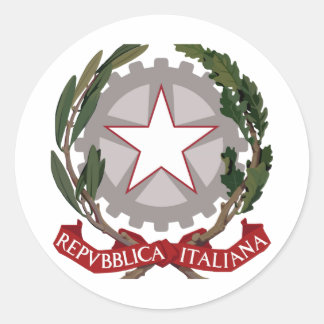 Sticker Rond Emblème national italien