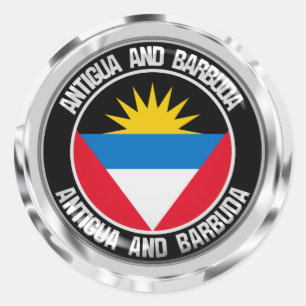 Sticker Rond Emblème rond Antigua-et-Barbuda