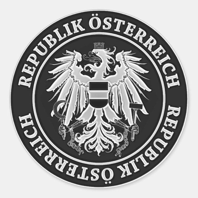 Sticker Rond Emblème rond Autriche (Devant)