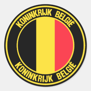 Sticker Rond Emblème rond belge