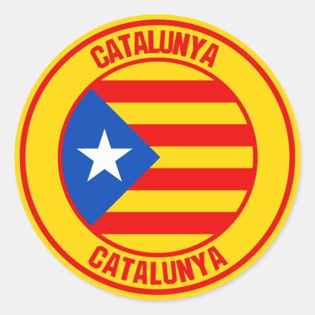 Sticker Rond Emblème rond Catalunya (Devant)