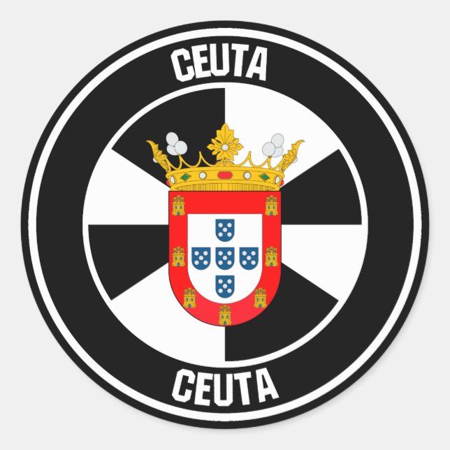 Sticker Rond Emblème rond Ceuta (Devant)
