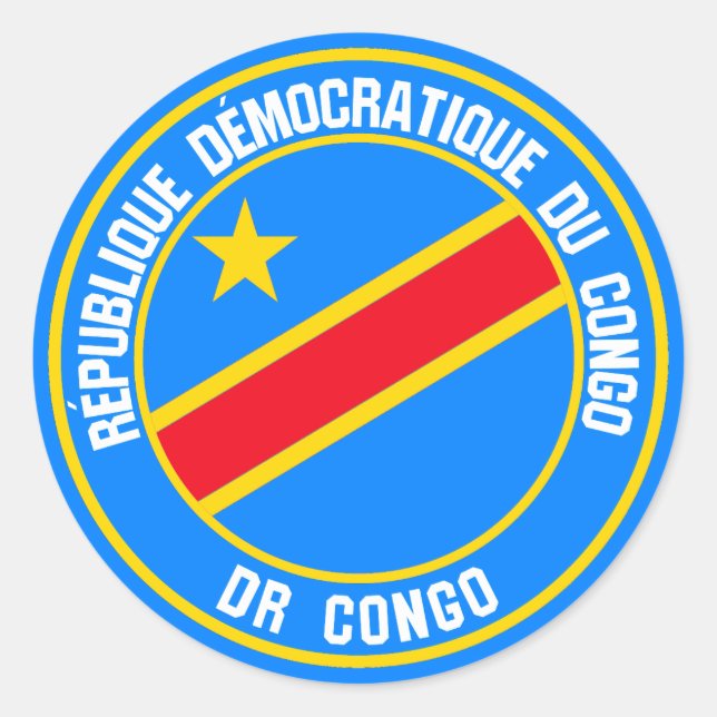Sticker Rond Emblème Rond Congo (Devant)