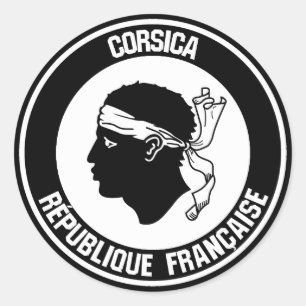 Sticker Rond Emblème rond corse