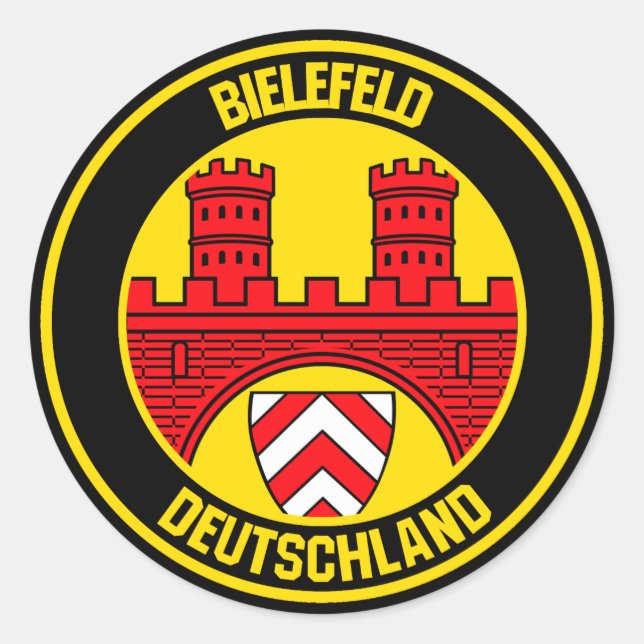 Sticker Rond Emblème rond de Bielefeld (Devant)