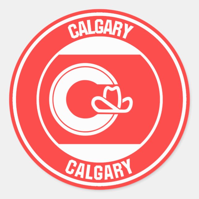Sticker Rond Emblème rond de Calgary Columbia (Devant)