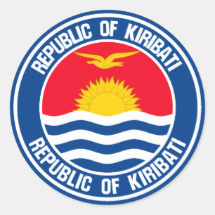 Sticker Rond Emblème rond de Kiribati
