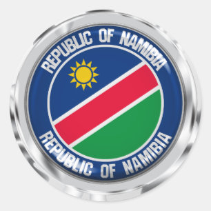 Sticker Rond Emblème rond de la Namibie