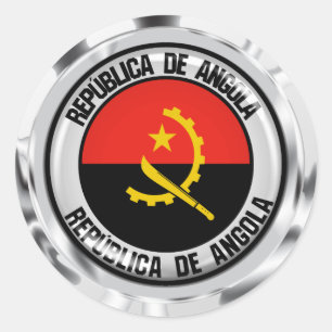 Sticker Rond Emblème rond de l'Angola