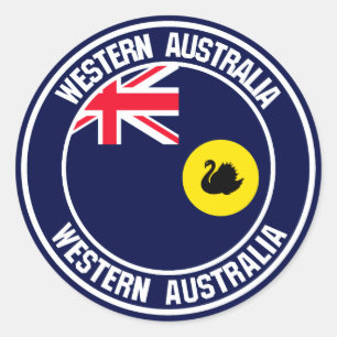 Sticker Rond Emblème rond de l'Australie occidentale