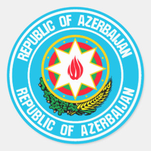 Sticker Rond Emblème rond de l'Azerbaïdjan