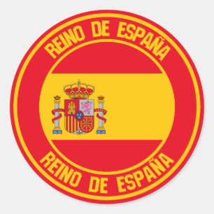 Sticker Rond Emblème rond de l'Espagne