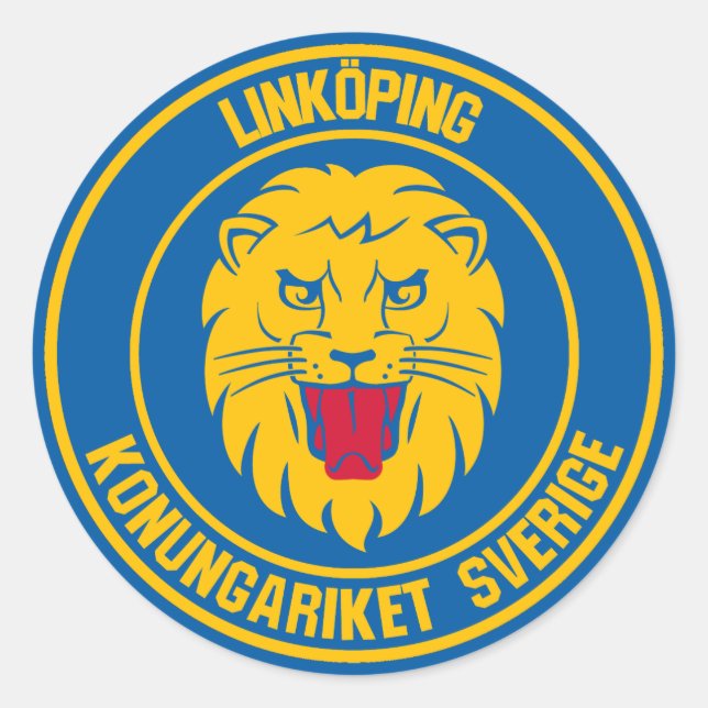 Sticker Rond Emblème rond de Linköping (Devant)