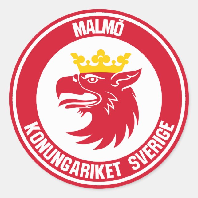 Sticker Rond Emblème rond de Malmö (Devant)