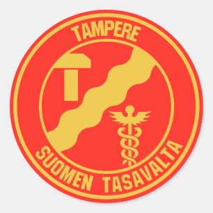 Sticker Rond Emblème rond de Tampere