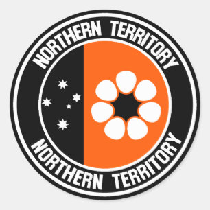 Sticker Rond Emblème rond de territoire du nord