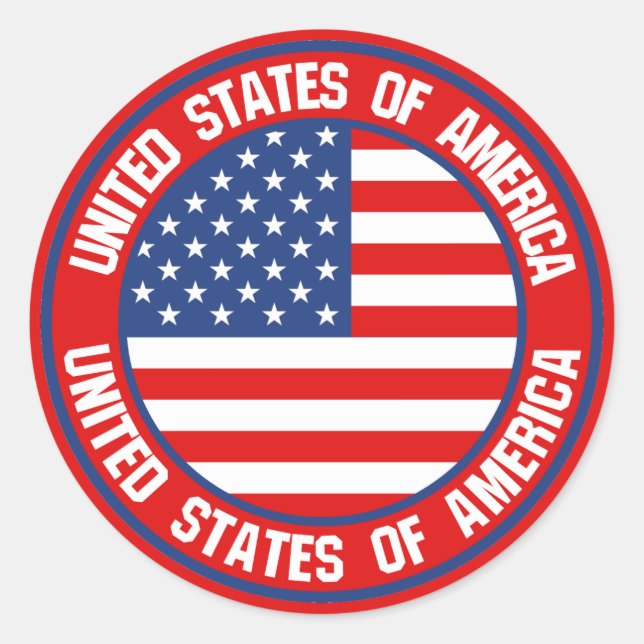 Sticker Rond Emblème rond des États-Unis (Devant)