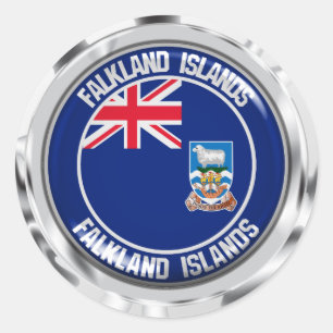 Sticker Rond Emblème rond des îles Falkland
