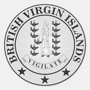 Sticker Rond Emblème rond des Îles Vierges britanniques