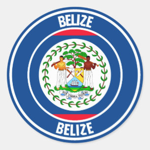 Sticker Rond Emblème rond du Belize