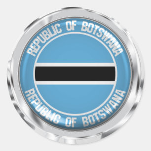 Sticker Rond Emblème rond du Botswana
