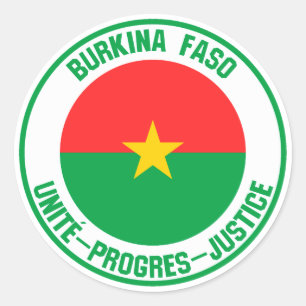 Sticker Rond Emblème rond du Burkina Faso