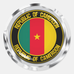 Sticker Rond Emblème rond du Cameroun