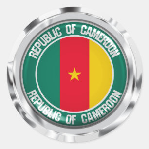 Sticker Rond Emblème rond du Cameroun