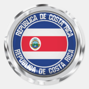 Sticker Rond Emblème rond du Costa Rica
