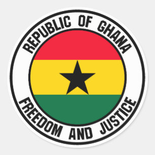 Sticker Rond Emblème rond du Ghana