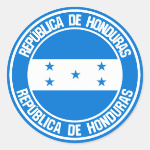 Sticker Rond Emblème rond du Honduras